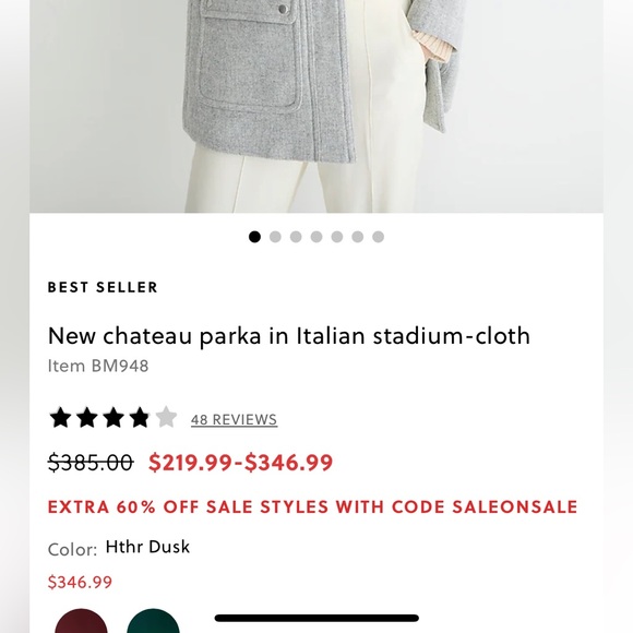 J Crew Coat NWT - Picture 3 of 10